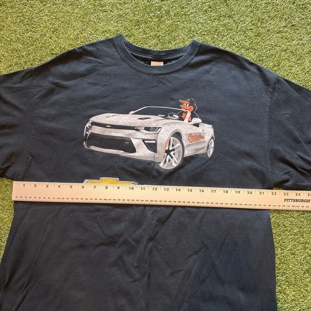 Baltimore Orioles SGA Chevrolet Co-Brand Tshirt Camaro XL BLACK Stadium Giveaway - Picture 4 of 8